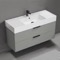 Modern Bathroom Vanity, Wall Mounted, 48