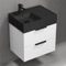 Floating Small Bathroom Vanity, Modern, 24