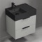 Floating Small Bathroom Vanity, Modern, 24