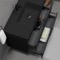 Black Floating Bathroom Vanity, Modern, 40
