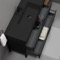 Modern Black Bathroom Vanity, 48