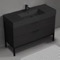 Modern Black Bathroom Vanity, 48