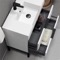 White Bathroom Vanity, Modern, 32