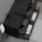 Black Double Floating Bathroom Vanity, Modern, 48