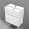 Small Bathroom Vanity, Floating, Modern, 24