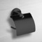 Toilet Paper Holder With Cover, Matte Black