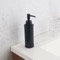 Round Modern Matte Black Soap Dispenser