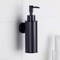 Soap Dispenser, Wall Mounted, Round, Matte Black