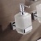 Wall Mount Frosted Glass Soap Dispenser With Chrome Mounting