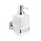 Wall Mount Frosted Glass Soap Dispenser With Chrome Mounting