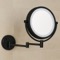 Black Wall Mounted Lighted 7x Makeup Mirror