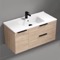 Wall Mounted Bathroom Vanity, Modern, 40