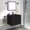 Black Vanity, Wall Mounted, Modern, 26