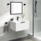 Wall Mounted Small Bathroom Vanity, Modern, 26