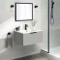 Wall Mounted Small Bathroom Vanity, Modern, 26