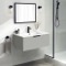 Wall Mounted Bathroom Vanity, Modern, 34