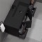 Black Floating Bathroom Vanity, Modern, 48