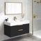 Floating Black Bathroom Vanity, Modern, 40