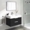 Floating Black Bathroom Vanity, Modern, 32