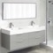 Double Floating Bathroom Vanity, Modern, 56