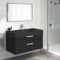 Floating Black Bathroom Vanity, Modern, 40