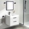 Modern Vanity, White, Floating, Small, 24
