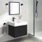 Modern Vanity, Black, Floating, Small, 24