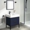 Modern Small Bathroom Vanity, Blue, 24