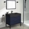 Modern Bathroom Vanity, Blue, 32