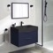 Floating Bathroom Vanity, Modern, Blue, 32