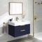 Floating Bathroom Vanity, Modern, Blue, 32