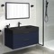 Floating Bathroom Vanity, Modern, Blue, 40