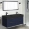 Double Floating Bathroom Vanity, Modern, Blue, 48