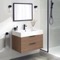 Floating Bathroom Vanity, Modern, Walnut, 32