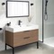 Modern Bathroom Vanity, Walnut, 40
