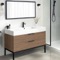Modern Bathroom Vanity, Walnut, 48
