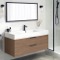 Floating Bathroom Vanity, Modern, Walnut, 48