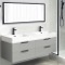Double Floating Bathroom Vanity, Modern, 56