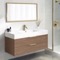 Floating Bathroom Vanity, Modern, Walnut, 48