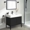 Modern Bathroom Vanity, Black, 32