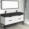 Modern Double Bathroom Vanity, 56