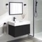 Floating Vanity, Black, Modern, 32