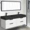 Floating Double Bathroom Vanity, 56