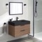 Floating Bathroom Vanity, Modern, Walnut, 32