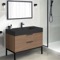 Modern Bathroom Vanity, Walnut, 40