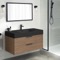 Floating Bathroom Vanity, Modern, Walnut, 40
