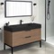 Modern Bathroom Vanity, Walnut, 48