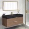 Floating Bathroom Vanity, Modern, Walnut, 48