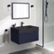 Floating Bathroom Vanity, Modern, Blue, 32