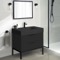 Black Modern Bathroom Vanity, 32